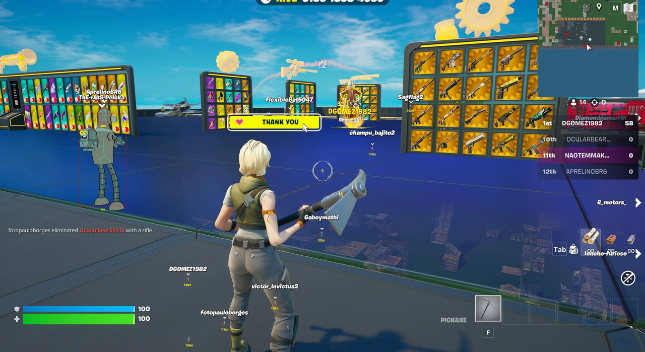 ESP em partida · players, loot e construções