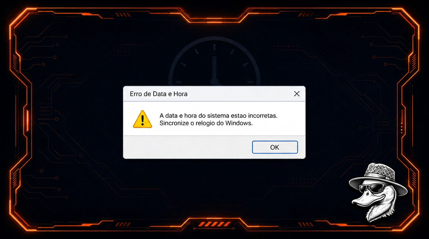 Exemplo do erro: Data incorreta