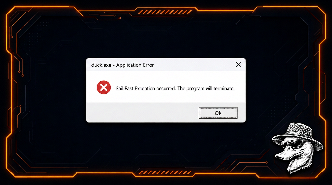 Exemplo do erro: Fail Fast