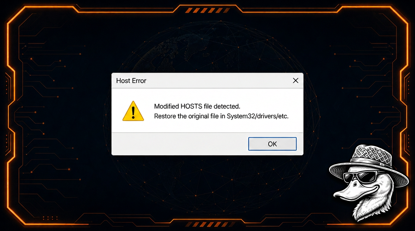 Exemplo do erro: Host Steps